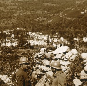 Vista delle linee, Metzeral, Francia settentrionale, c1914-c1918 da Unbekannt