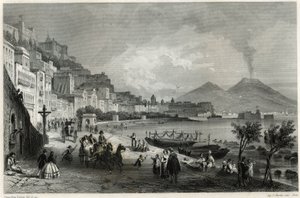Vista del porto e della città di Napoli nel XIX secolo, nel libro sulla Mediterranea di Louis Enault (1824-1900), giornalista e viaggiatore francese da Unbekannt