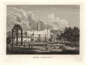 Veduta delle rovine del Foro Romano da Unbekannt