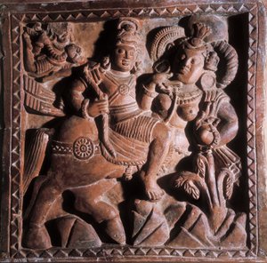 Vikrama, bassorilievo in terracotta, V-VI secolo da Unbekannt