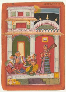 Vilaval Ragini: Foglio da una serie di ragamala Ghirlanda di Modi Musicali da Unbekannt