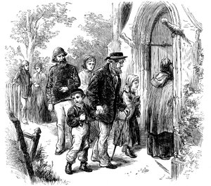 Paesani che vanno in chiesa la domenica, Londra, 1872