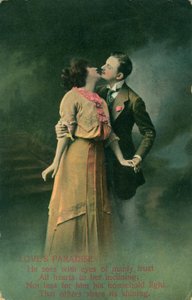 Cartolina romantica vintage da Unbekannt
