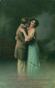 Cartolina romantica vintage da Unbekannt