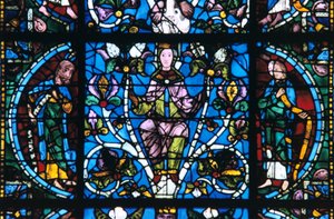 Vergine e Profeti, vetrata, Cattedrale di Chartres, Francia, 1194-1260 da Unbekannt