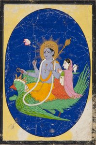 Vishnu e consorte montati su Garuda da Unbekannt