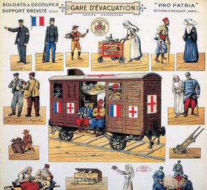 Carrozza ferroviaria della Croce Rossa durante la Prima Guerra Mondiale da Unbekannt