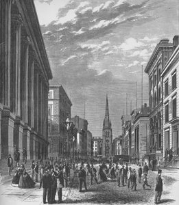 Wall Street, New York City, 1866, 1938 da Unbekannt