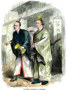 Menestrelli erranti a Yokohama, Giappone, 1864
