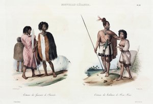 Guerrieri di Shouraki e abitanti di Houa Houa, Nuova Zelanda da Unbekannt