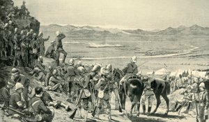 Osservando la rotta delle forze afghane dal monte Bab Wali, 1 settembre 1880 da Unbekannt
