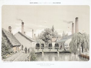 Energia idraulica, laminatoi pre-1900 a Bray, Francia da Unbekannt
