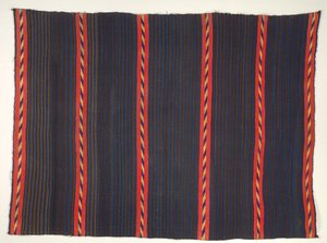 Coperta con strisce Moki Moqui, 1865-1875 da Unbekannt