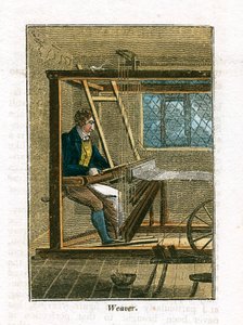 Tessitore al suo telaio, 1823 da Unbekannt