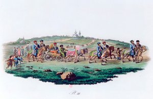 Processione nuziale, Russia, 1820 da Unbekannt