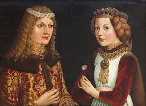 Ritratto di nozze di Ladislao il Postumo 1440-1457 e Magdalena di Valois 1443-1495 da Unbekannt