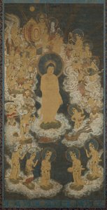 Discesa accogliente di Amida e dei Bodhisattva da Unbekannt
