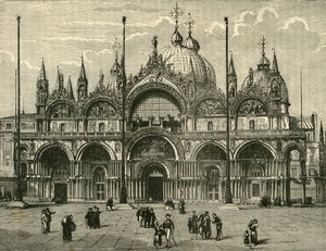 Facciata ovest di San Marco, Venezia, 1890 da Unbekannt