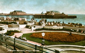 West Pier e Giardini Italiani, Brighton, Sussex, 1928