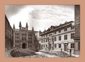 Vista occidentale della Cappella di Guildhall e Blackwell Hall, 1886 da Unbekannt