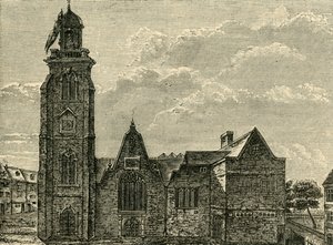Veduta ovest della vecchia chiesa di St. Martins-in-the-Fields, demolita nel 1721, 1881 da Unbekannt
