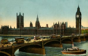 Ponte di Westminster e le Case del Parlamento, Londra, c1910 da Unbekannt