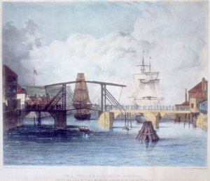 Porto di Whitby, Yorkshire, alla foce del fiume Esk da Unbekannt