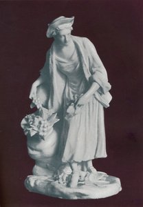 Figura di compagno giardiniere in porcellana bianca di Chelsea, c1770