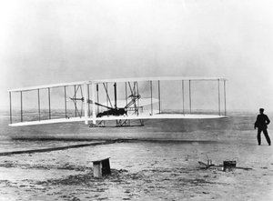 Wilbur e Orville Wright e il primo volo a motore, Carolina del Nord, 17 dicembre 1903 da Unbekannt
