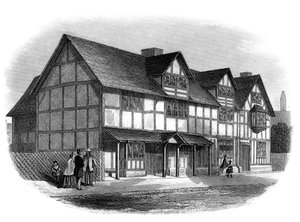 Casa di William Shakespeare, Stratford-upon-Avon, Warwickshire, fine XIX secolo da Unbekannt