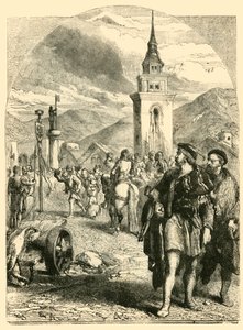 Guglielmo Tell nella piazza del mercato di Altdorf, 1890 da Unbekannt