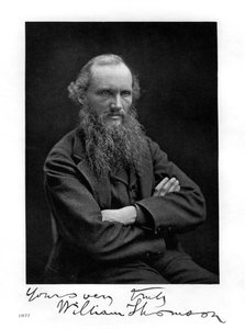 William Thomson, Lord Kelvin, matematico, fisico e ingegnere irlandese-scozzese, 1877