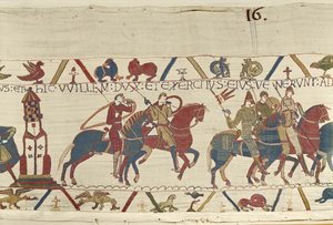 Guglielmo guida il suo esercito contro il Duca Conan di Bretagna, Arazzo di Bayeux da Unbekannt