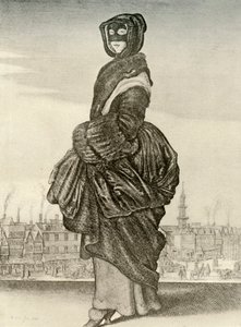 Inverno - Abito invernale da esterno di donna inglese, regno di Carlo I, c1620-1640, 1937 da Unbekannt