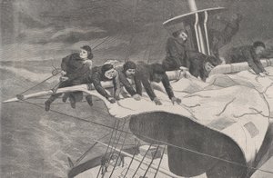 Inverno in mare - Riduzione delle vele al largo della costa Harper