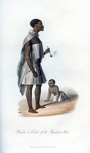Donna e bambino della razza boscimana, 1848 da Unbekannt