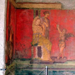 Donna che si fa pettinare da una cameriera, I secolo a.C.