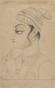 Donna che tiene un flauto e vestita come Krishna, metà-fine XVIII secolo