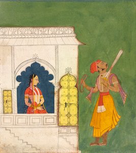 Donna che guarda un guerriero, ca. 1680
