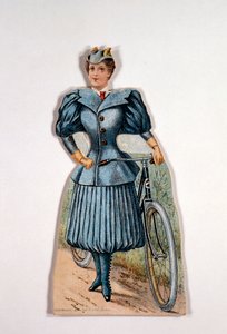 Donna in abito da ciclismo, americana da Unbekannt