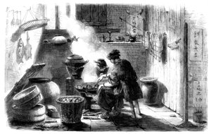 Donna che prepara dolci per il Capodanno cinese, 1861 da Unbekannt