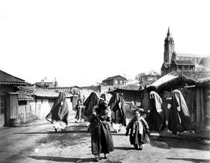 Donne e bambini, Nam San, Corea, 1900 da Unbekannt