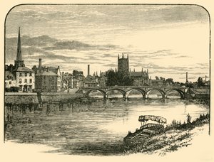 Worcester, dal ponte ferroviario da Unbekannt