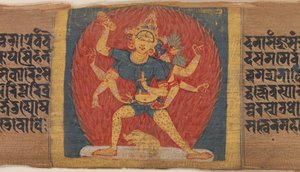 Dea Tara Marichi con otto braccia e tre facce, ca. 1090
