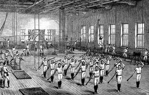 Palestra YMCA, Longacre, Londra, c1888