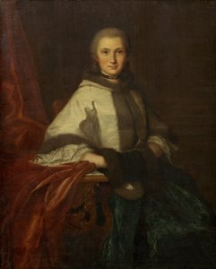 Giovane donna con un manicotto