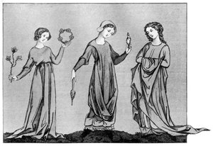 Giovani ragazze, XIII secolo, 1910 da Unbekannt