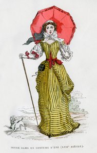 Giovane donna in moda estiva, XVII secolo 1882-1884 da Unbekannt