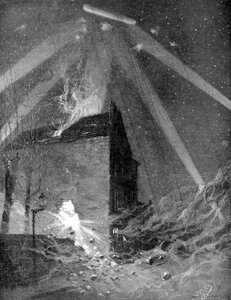 Attacco Zeppelin nei sobborghi di Parigi, Prima Guerra Mondiale, 1915 da Unbekannt
