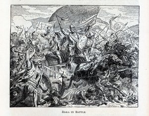 Ziska in battaglia, 1882 da Unbekannt